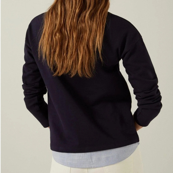 Quiet Luxury NEW Organic Cotton Sweater Bonjour Small Normcore French Girl Style - Picture 5 of 16